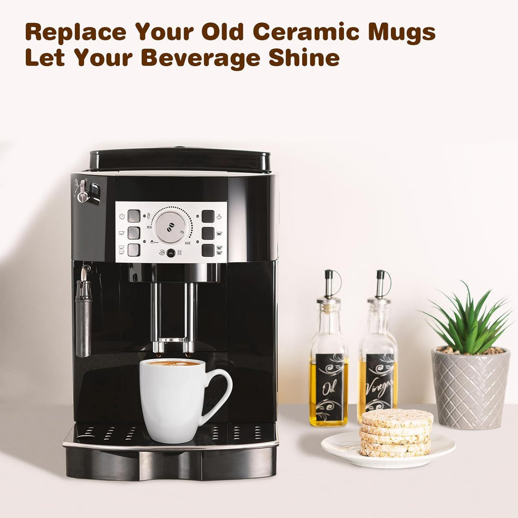 White Coffee Cups Tea Cups Idea Gift For Women Men House Warming Gifts New Home Office White 4 Pack