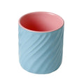 Threaded color ceramic mug